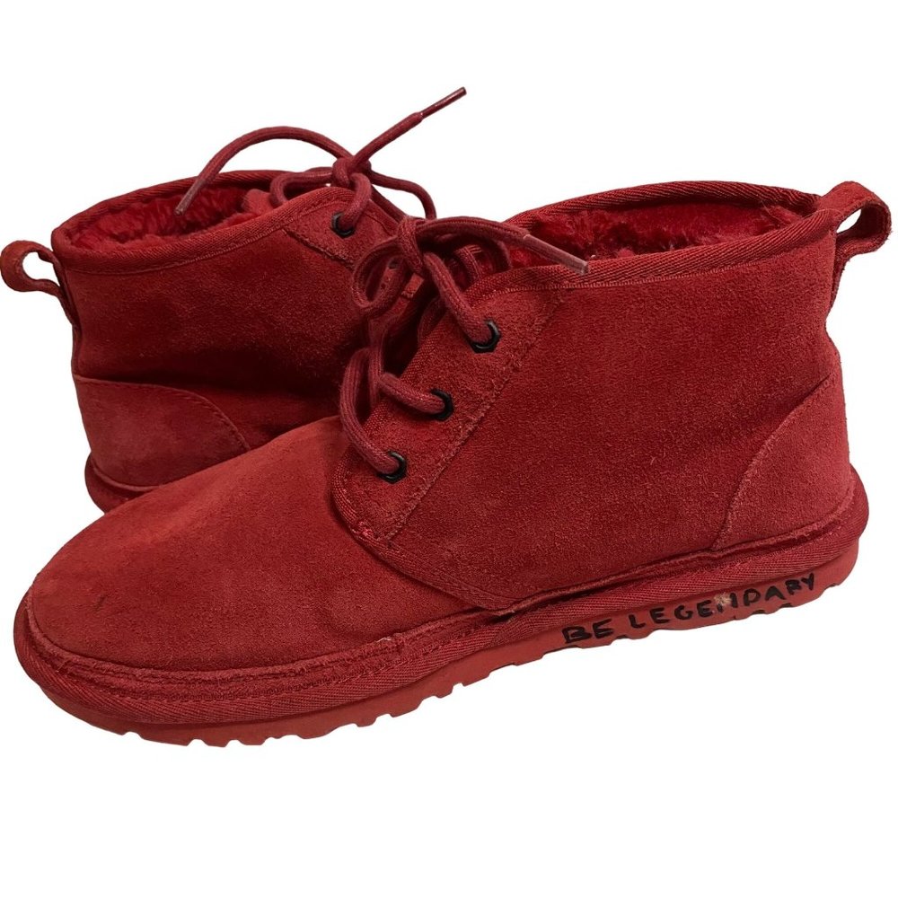 UGG Men Neumel red winter shoes size 9 casual bootie style